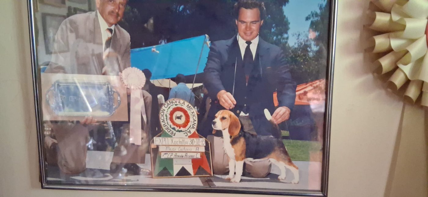 Framed photo of an early show win